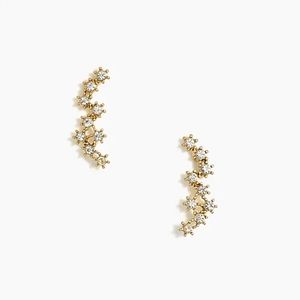 J. Crew crystal ear crawlers, trendy earrings